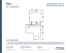 6400 Pinecrest Dr, Plano, TX à louer Plan d’étage- Image 2 de 3