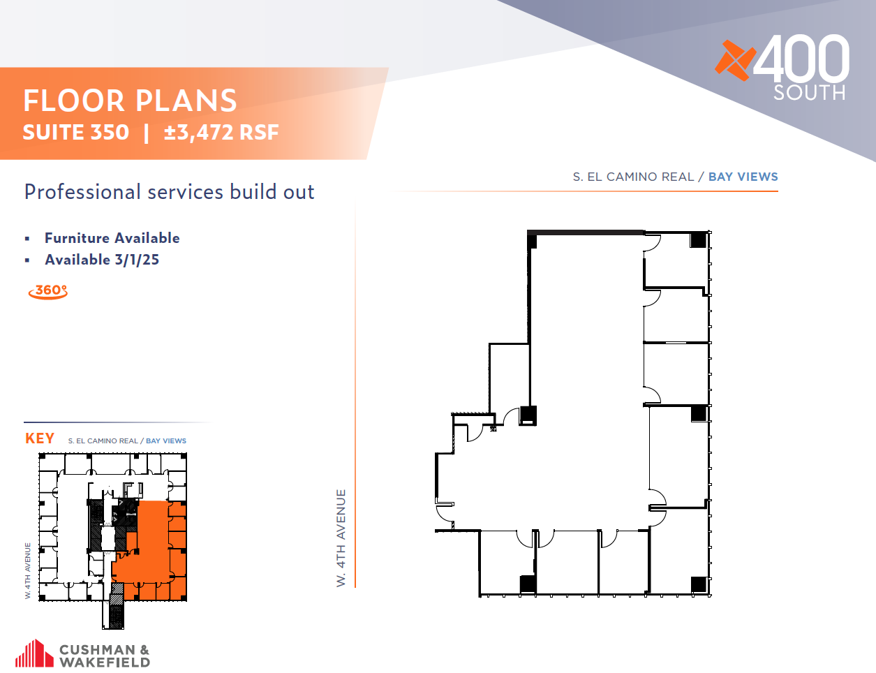 400 S El Camino Real, San Mateo, CA à louer Plan d’étage- Image 1 de 1