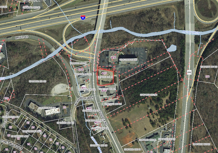 4297 Augusta Rd, Greenville, SC for lease - Aerial - Image 3 of 5