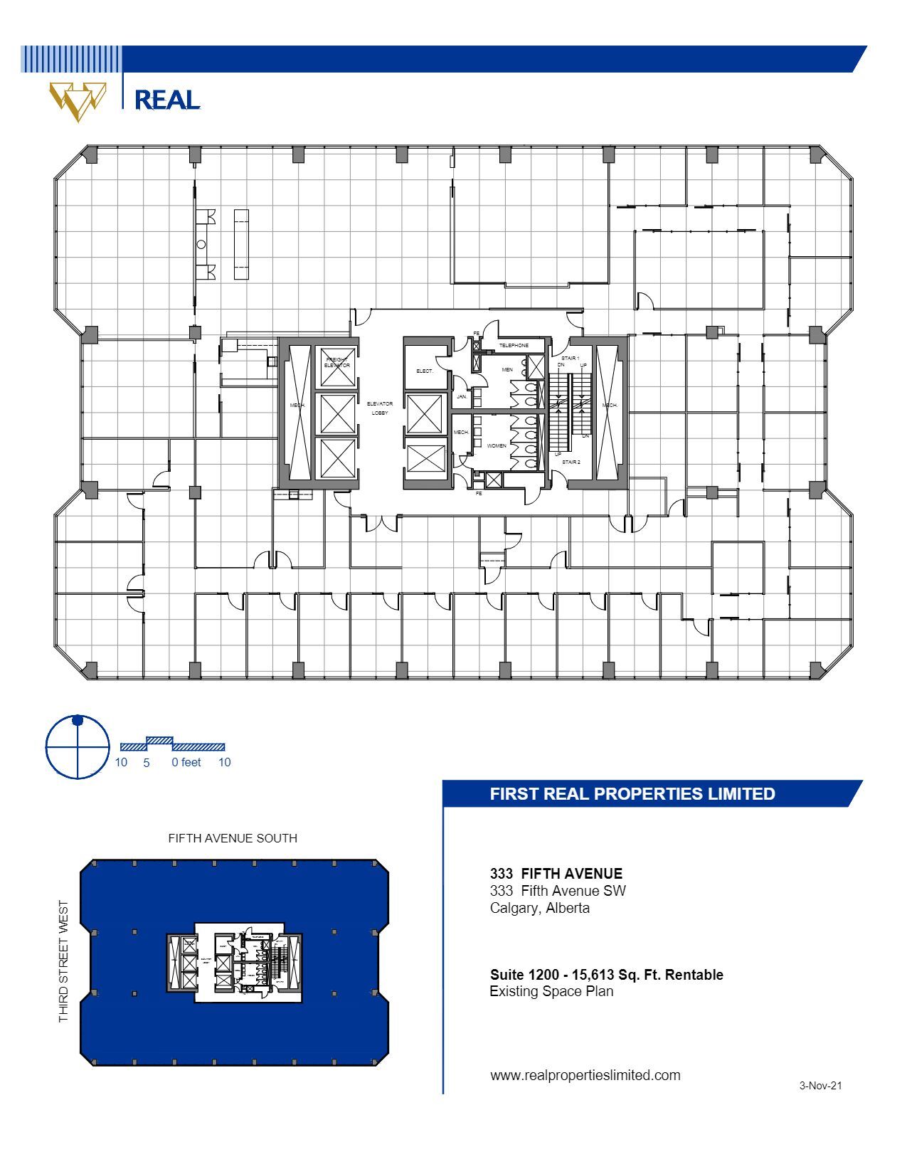 333 5th Ave SW, Calgary, AB à louer Plan d’étage- Image 1 de 1