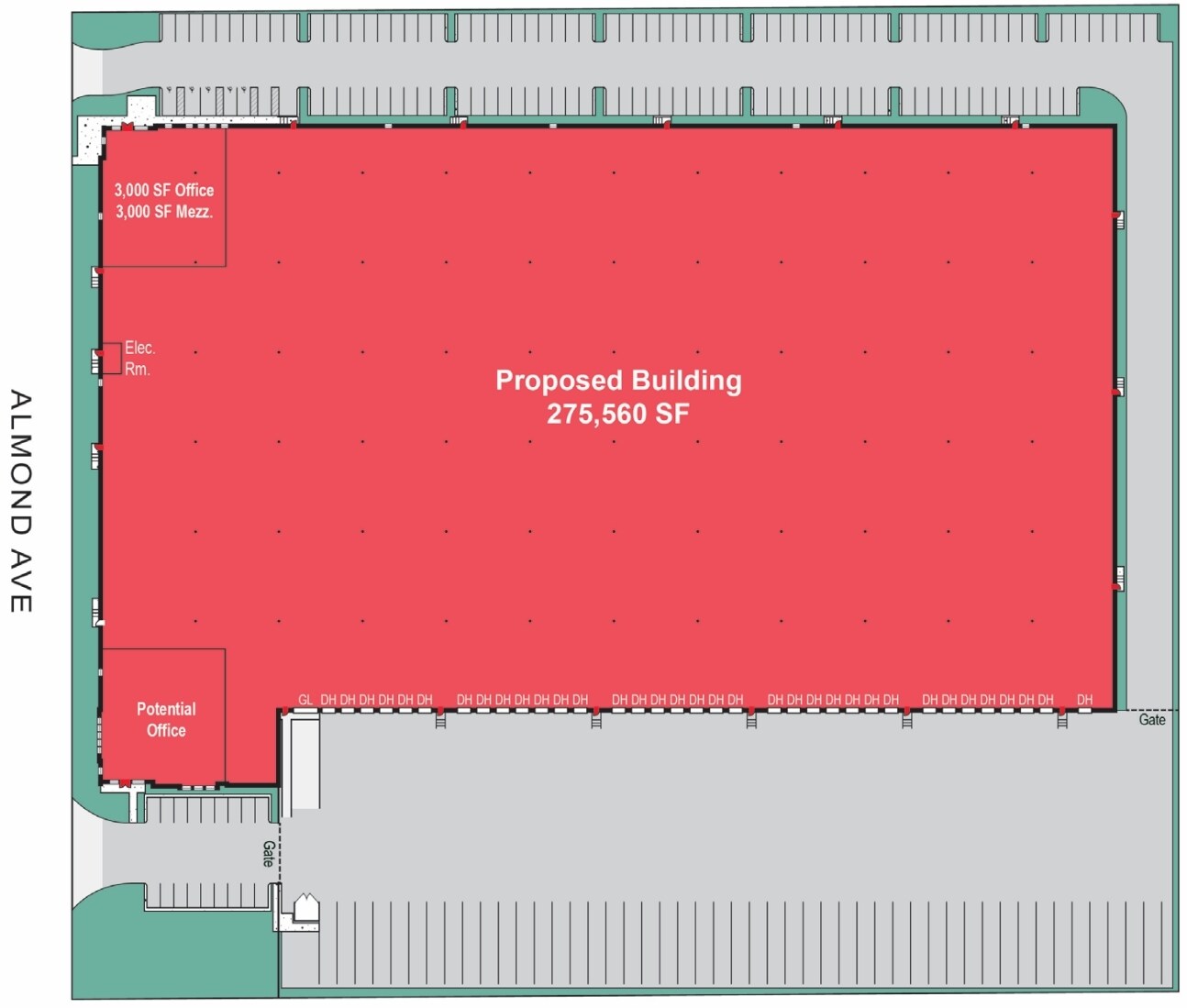 9845 Almond Ave, Fontana, CA for lease Site Plan- Image 1 of 1