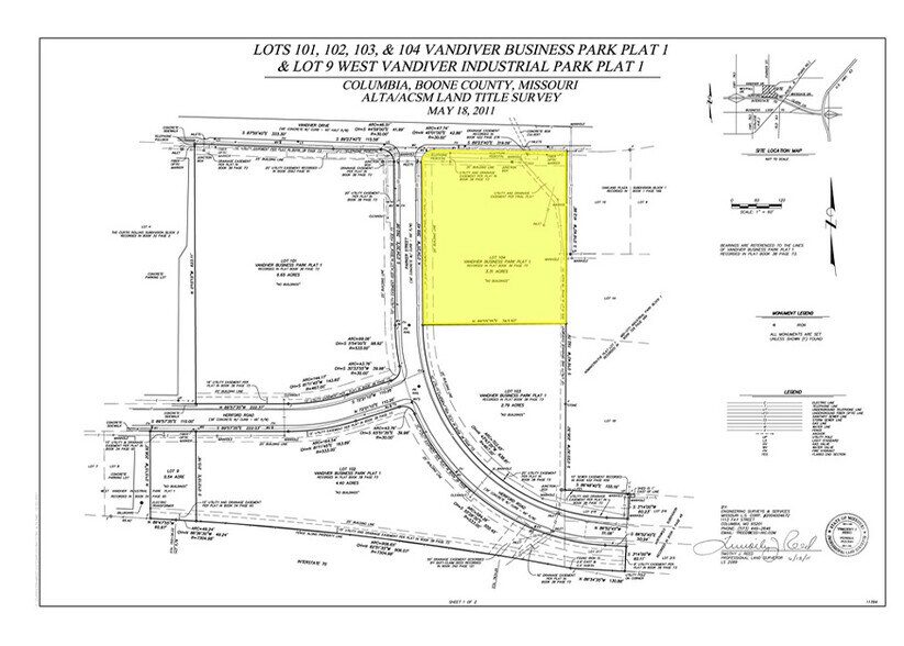 OOOO Vandiver Business - Lot 104 South park, Columbia, MO for sale - Primary Photo - Image 2 of 3