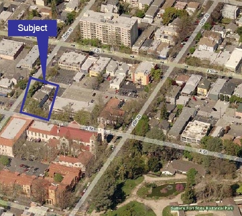 2503 K St, Sacramento, CA for lease - Aerial - Image 2 of 3