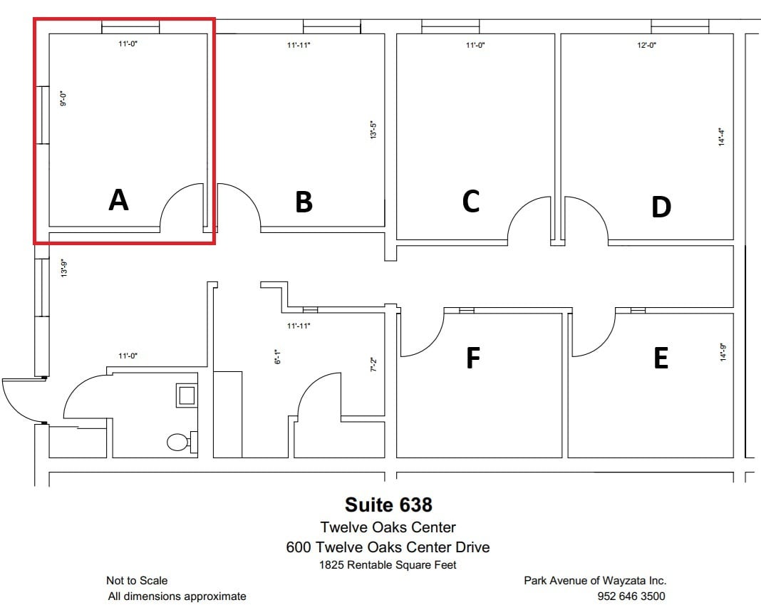 600 Twelve Oaks Center Dr, Wayzata, MN à louer Plan d’étage- Image 1 de 1