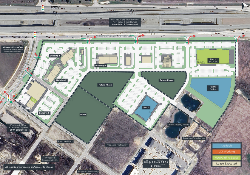 1152 Main St, Leander, TX à louer - Plan de site - Image 1 de 4