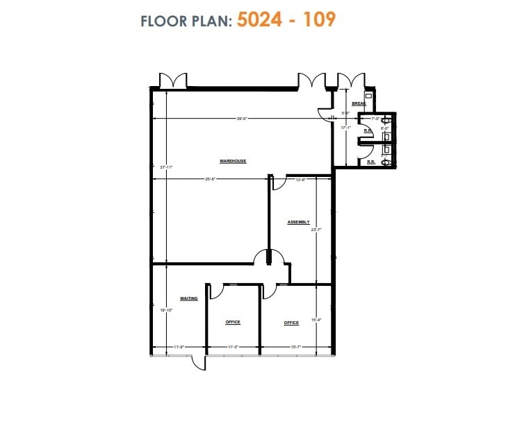 5024 S Ash Ave, Tempe, AZ for lease Floor Plan- Image 1 of 4