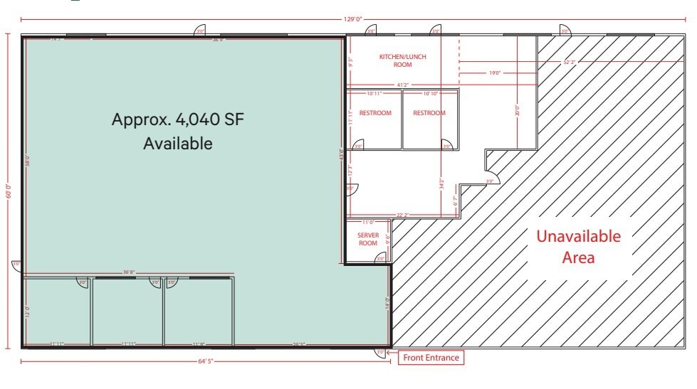 12834 Earhart Ave, Auburn, CA for lease Floor Plan- Image 1 of 1