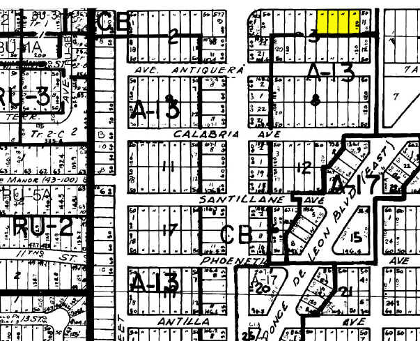 3808-3850 SW 8th St, Coral Gables, FL à louer - Plan cadastral - Image 1 de 1