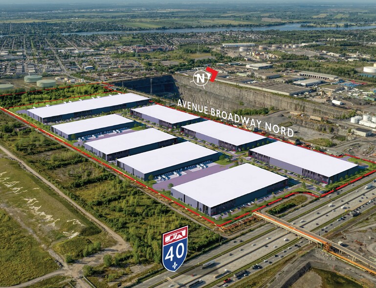 Av Broadway Nord, Montréal-Est, QC for lease - Aerial - Image 1 of 6