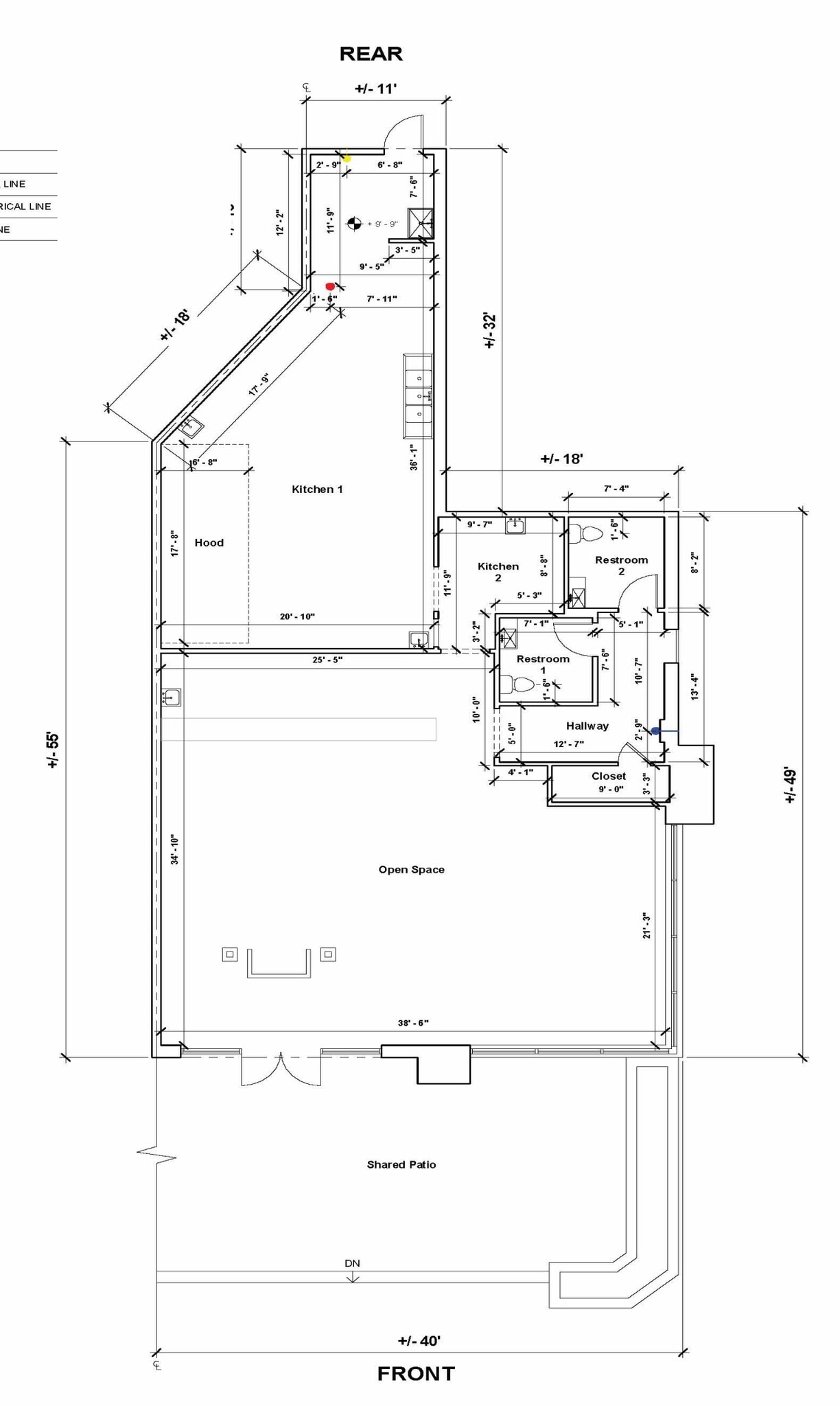 5th St, Charlottesville, VA à louer Plan d’étage- Image 1 de 1