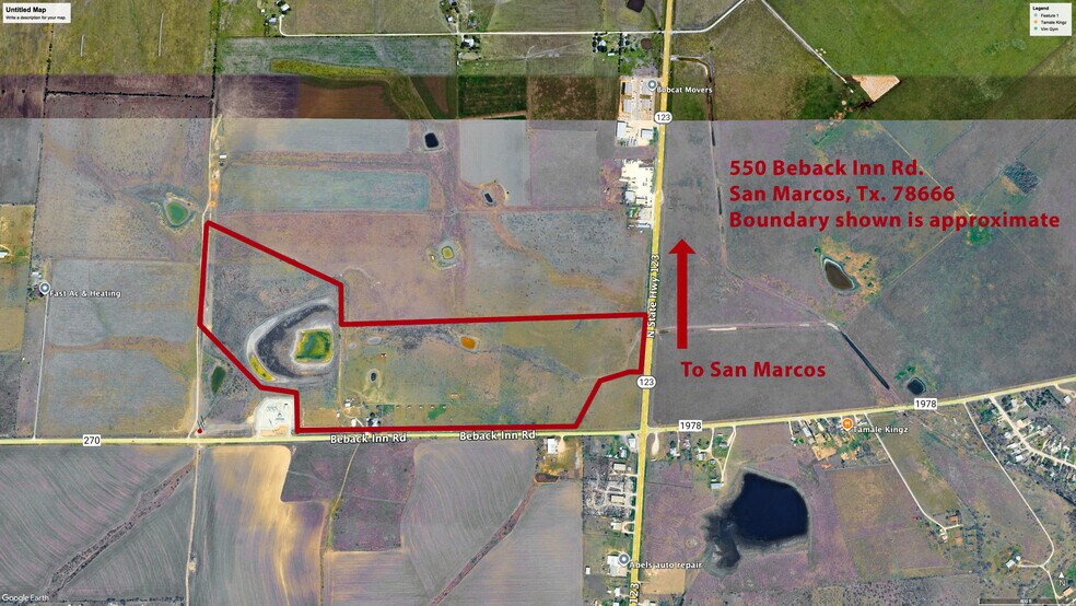 550 Beback Inn Rd, San Marcos, TX à vendre - Aérien - Image 2 de 9