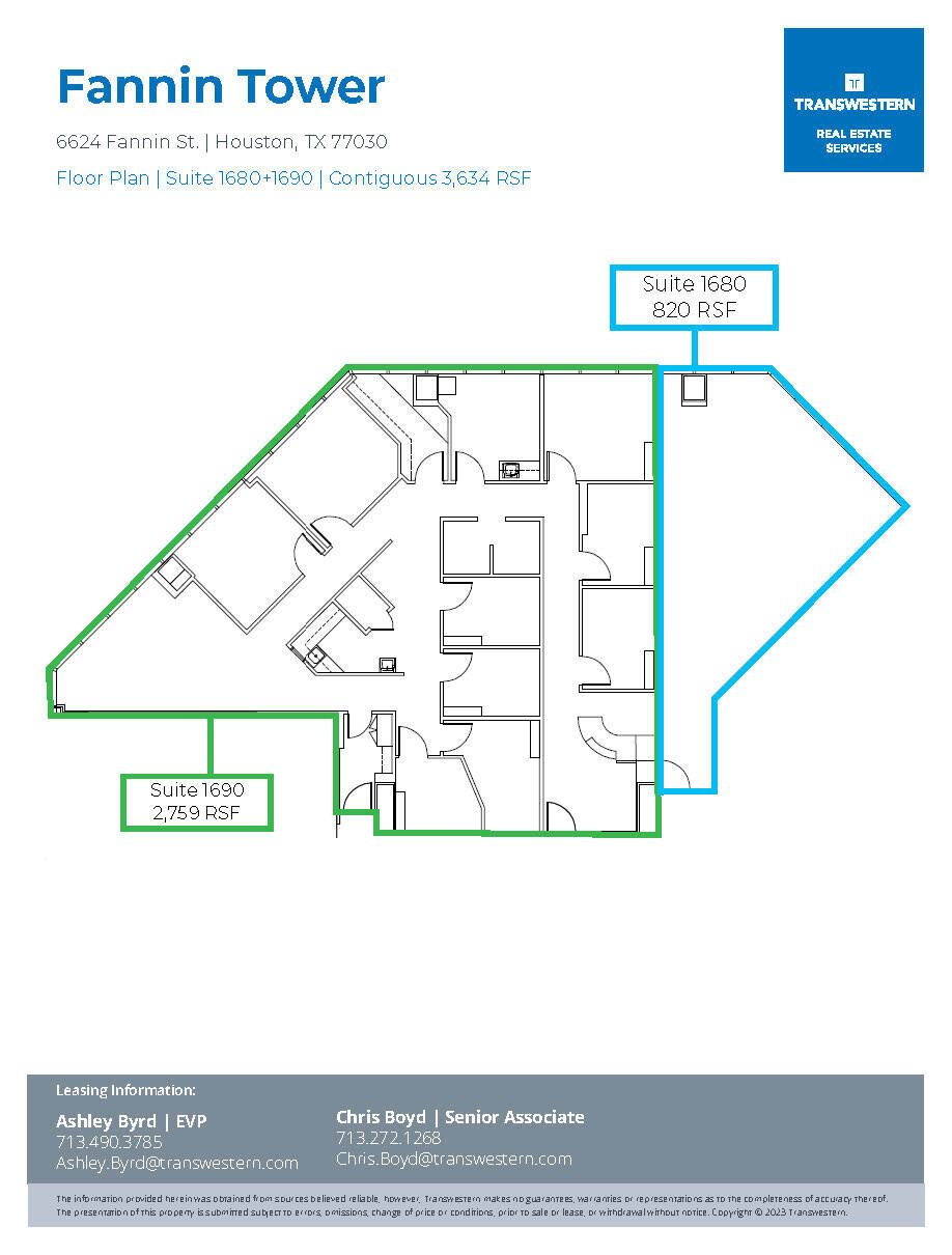 6624 Fannin St, Houston, TX à louer Plan d’étage- Image 1 de 1