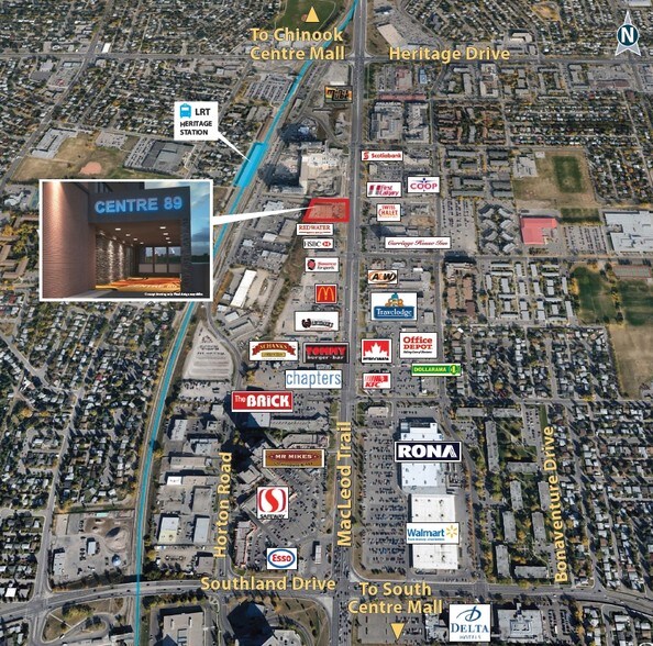 8989 Macleod Trl S, Calgary, AB à louer - Aérien - Image 2 de 11