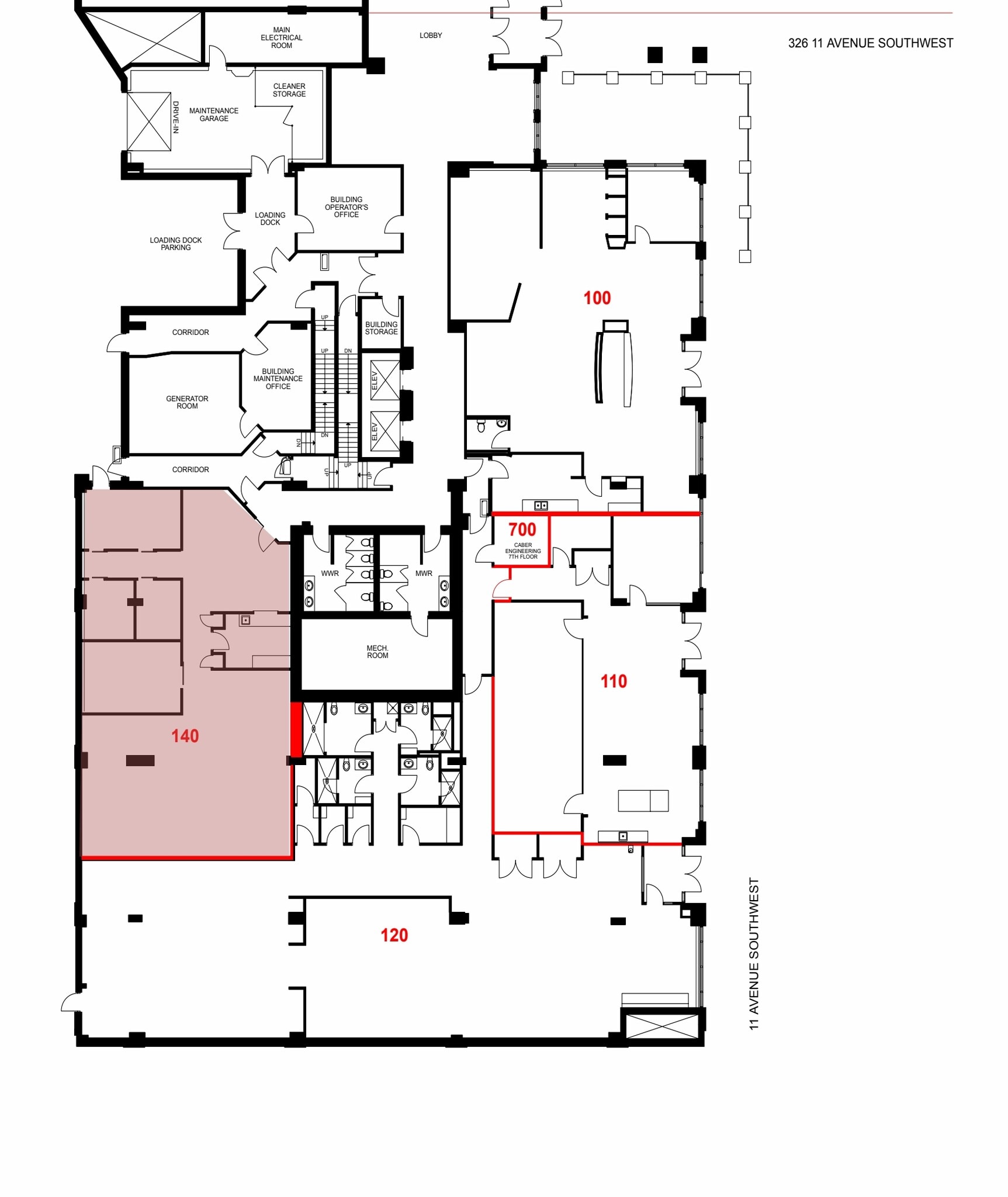 322 11th Ave SW, Calgary, AB for lease Floor Plan- Image 1 of 1