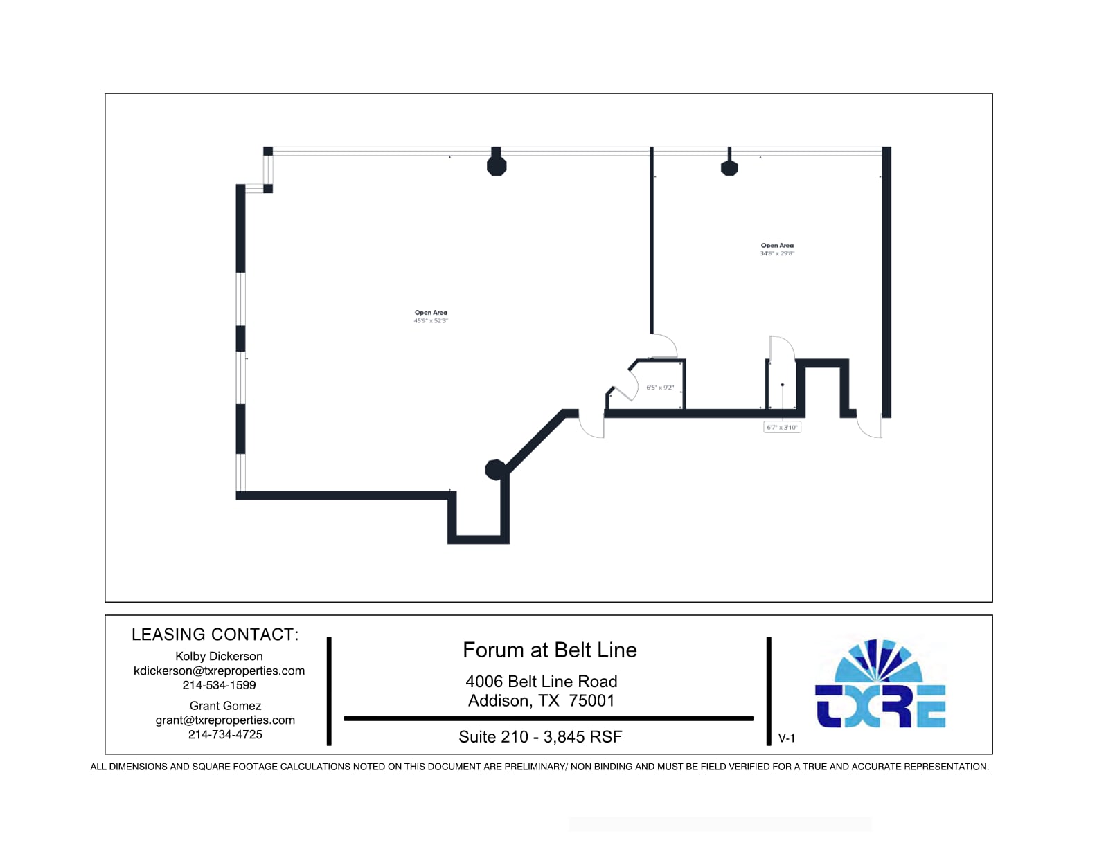 4004 Belt Line Rd, Addison, TX à louer Plan d’étage- Image 1 de 2