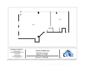 4004 Belt Line Rd, Addison, TX à louer Plan d’étage- Image 1 de 2
