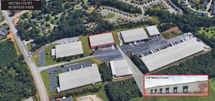 129 Metro Ct, Greer, SC - Aerial  map view