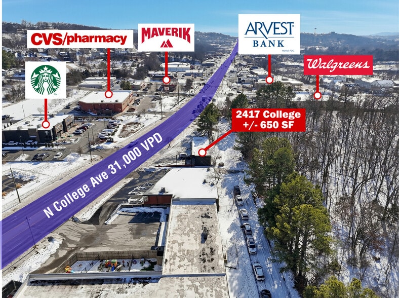 2417 N College Ave, Fayetteville, AR for lease - Building Photo - Image 2 of 13