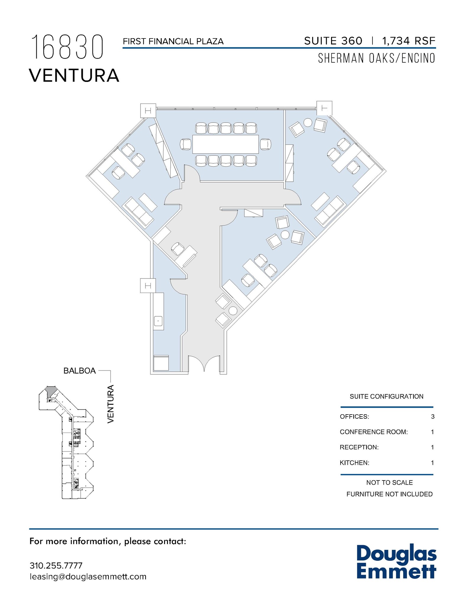 16830 Ventura Blvd, Encino, CA à louer Plan d  tage- Image 1 de 1