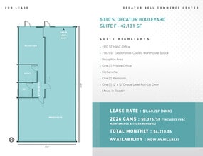 5030 S Decatur Blvd, Las Vegas, NV for lease Floor Plan- Image 1 of 1
