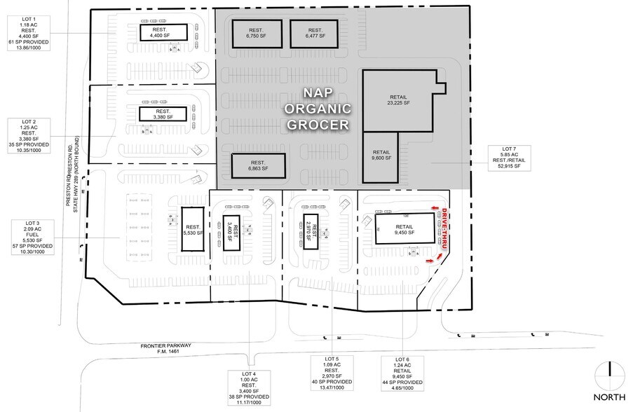 NEQ of Preston Rd, Prosper, TX à vendre - Plan de site - Image 3 de 3