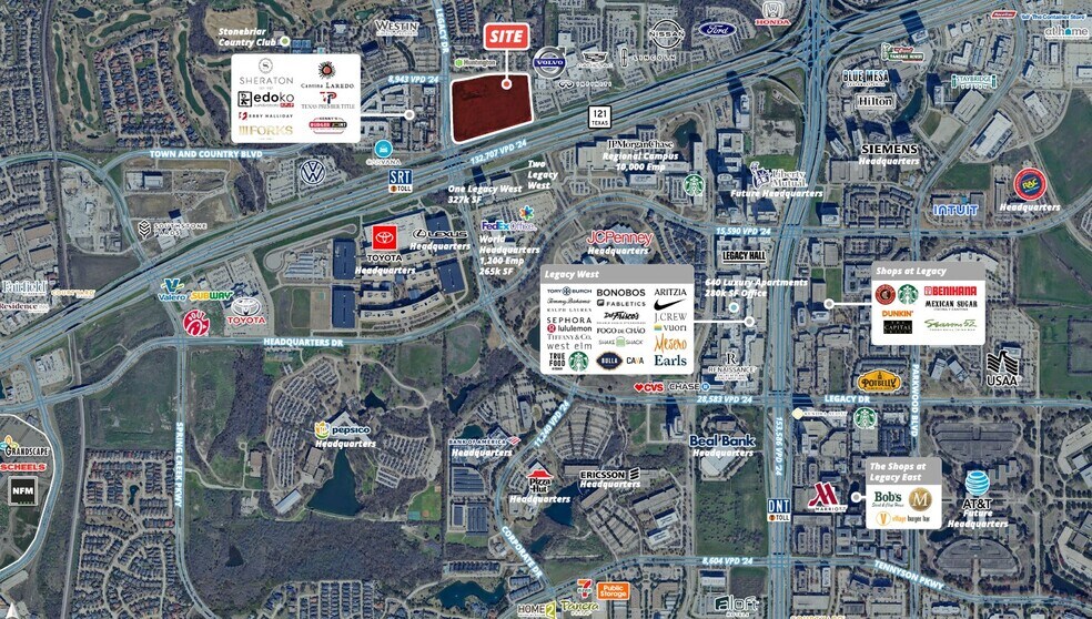 SH 121 & Legacy Drive, Frisco, TX à vendre - Aérien - Image 2 de 3