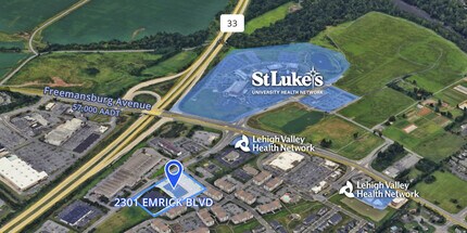 2301 Emrick Blvd, Bethlehem, PA - Aérien Vue de la carte
