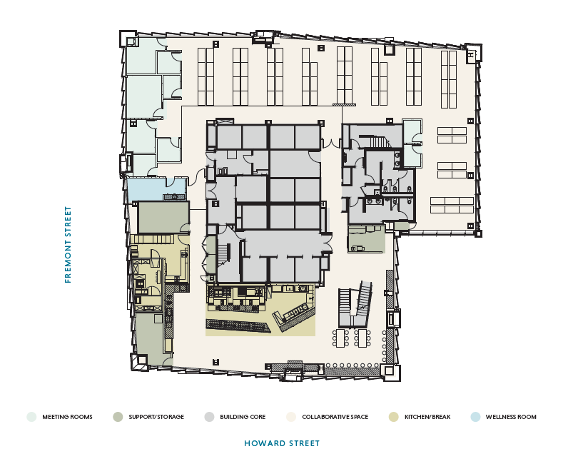 181 Fremont St, San Francisco, CA à louer Plan d’étage- Image 1 de 1