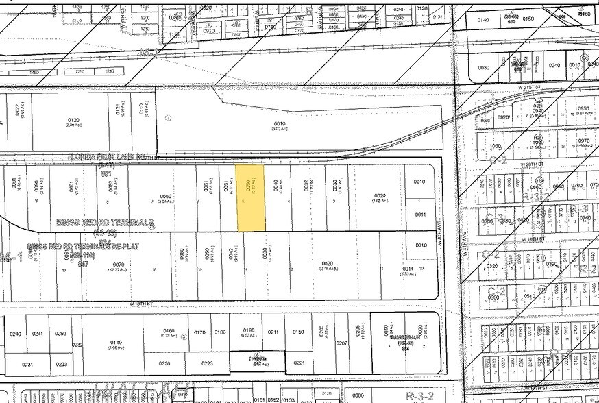 540-550 W 20th St, Hialeah, FL à louer - Plan cadastral - Image 3 de 3