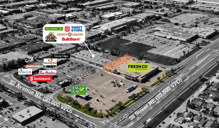 3550 32nd Ave NE, Calgary, AB à louer Aérien- Image 1 de 2