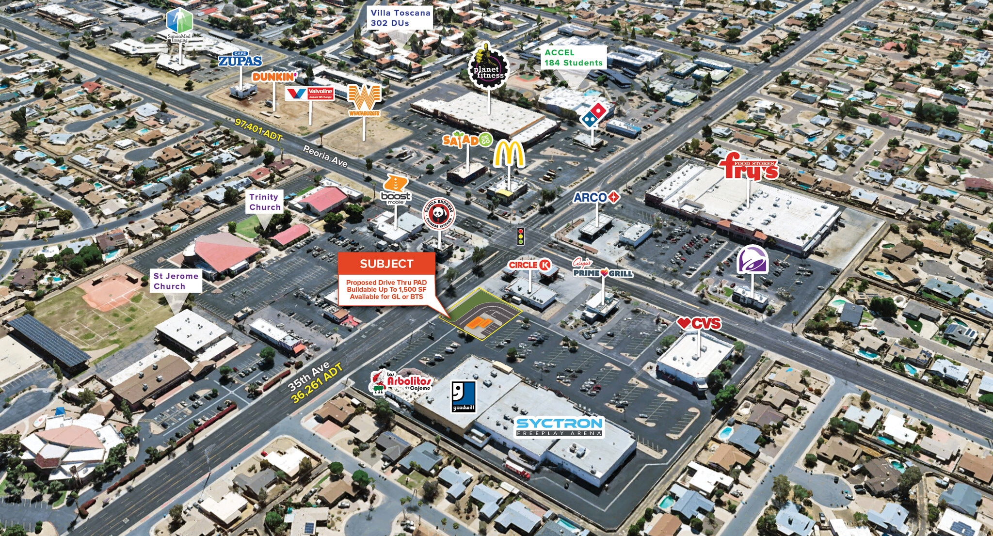 3514-3522 W Peoria Ave, Phoenix, AZ à louer Photo du bâtiment- Image 1 de 16