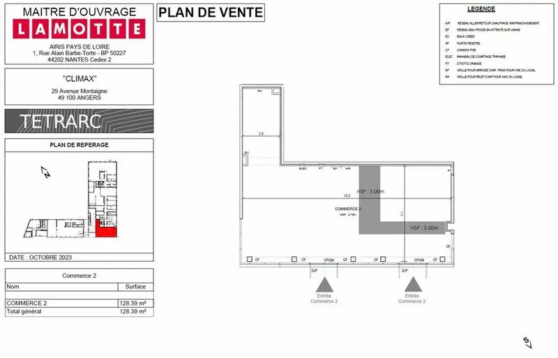 Commerce de détail dans Angers à vendre - Plan d’étage - Image 2 de 3