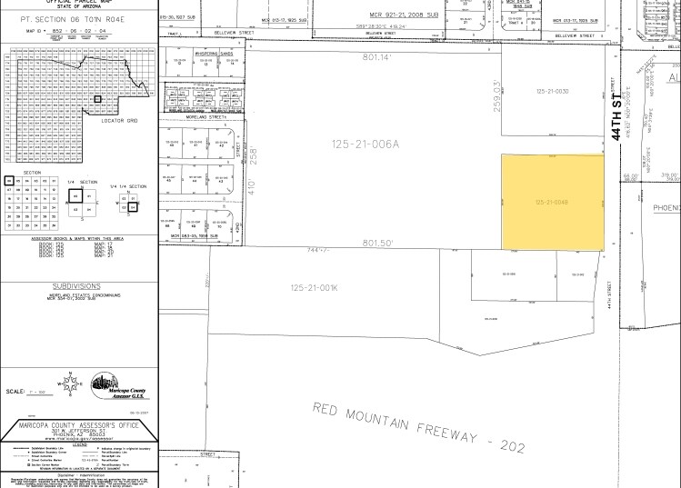 1048 N 44th St, Phoenix, AZ à louer - Plan cadastral - Image 2 de 16
