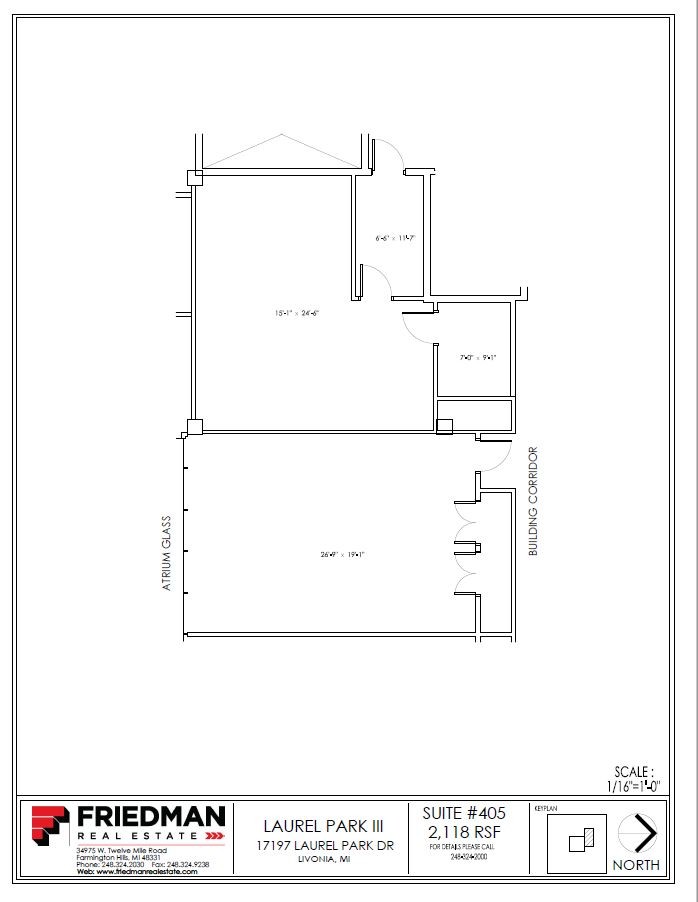 17197 N Laurel Park Dr, Livonia, MI for lease Floor Plan- Image 1 of 2