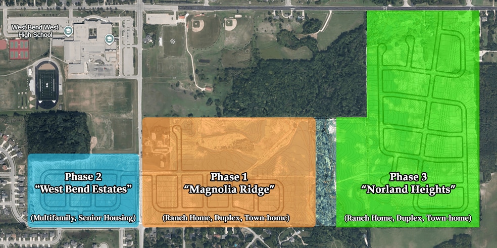 2245 E Decorah Rd, West Bend, WI for sale - Aerial - Image 2 of 4