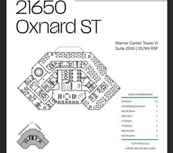 21600 Oxnard St, Woodland Hills, CA à louer Plan d’étage- Image 1 de 1