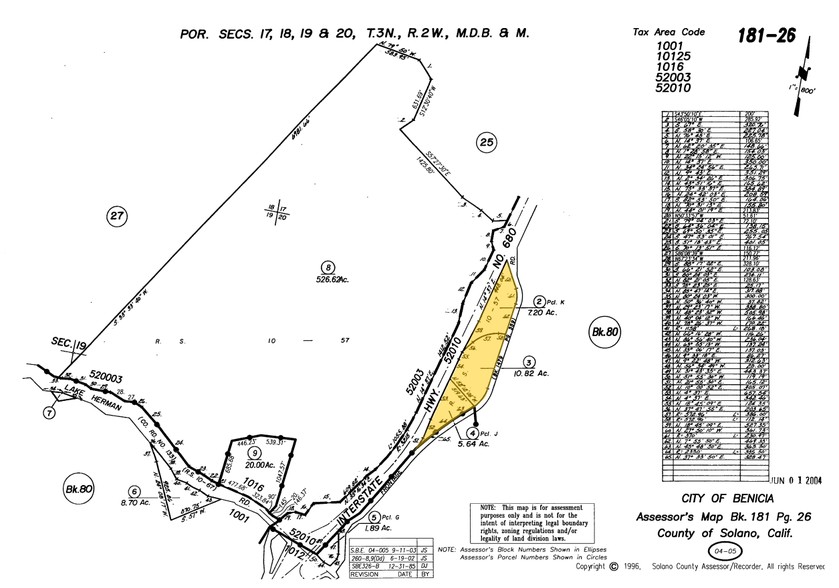 1460 Goodyear Rd, Benicia, CA à vendre - Plan cadastral - Image 1 de 1