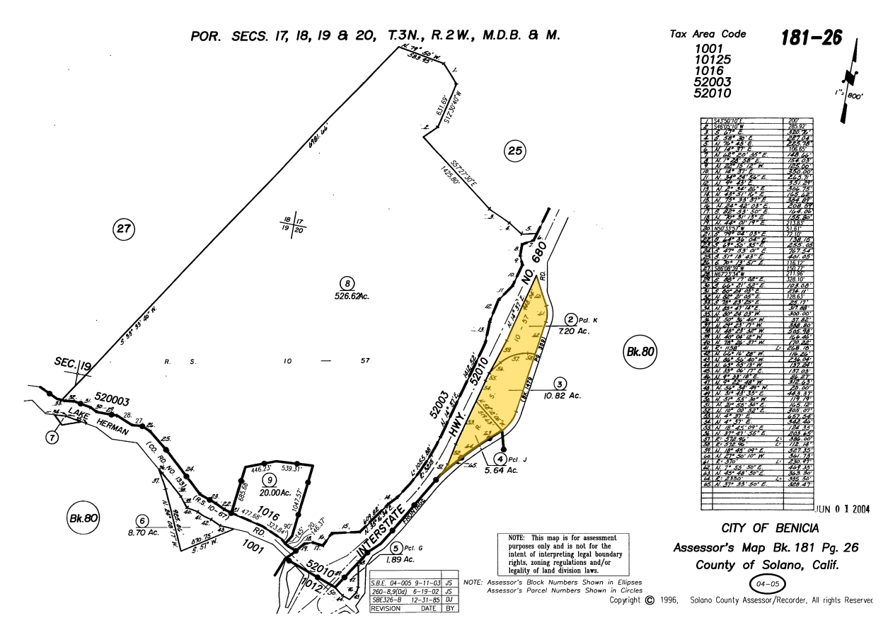 1460 Goodyear Rd, Benicia, CA à vendre Plan cadastral- Image 1 de 1