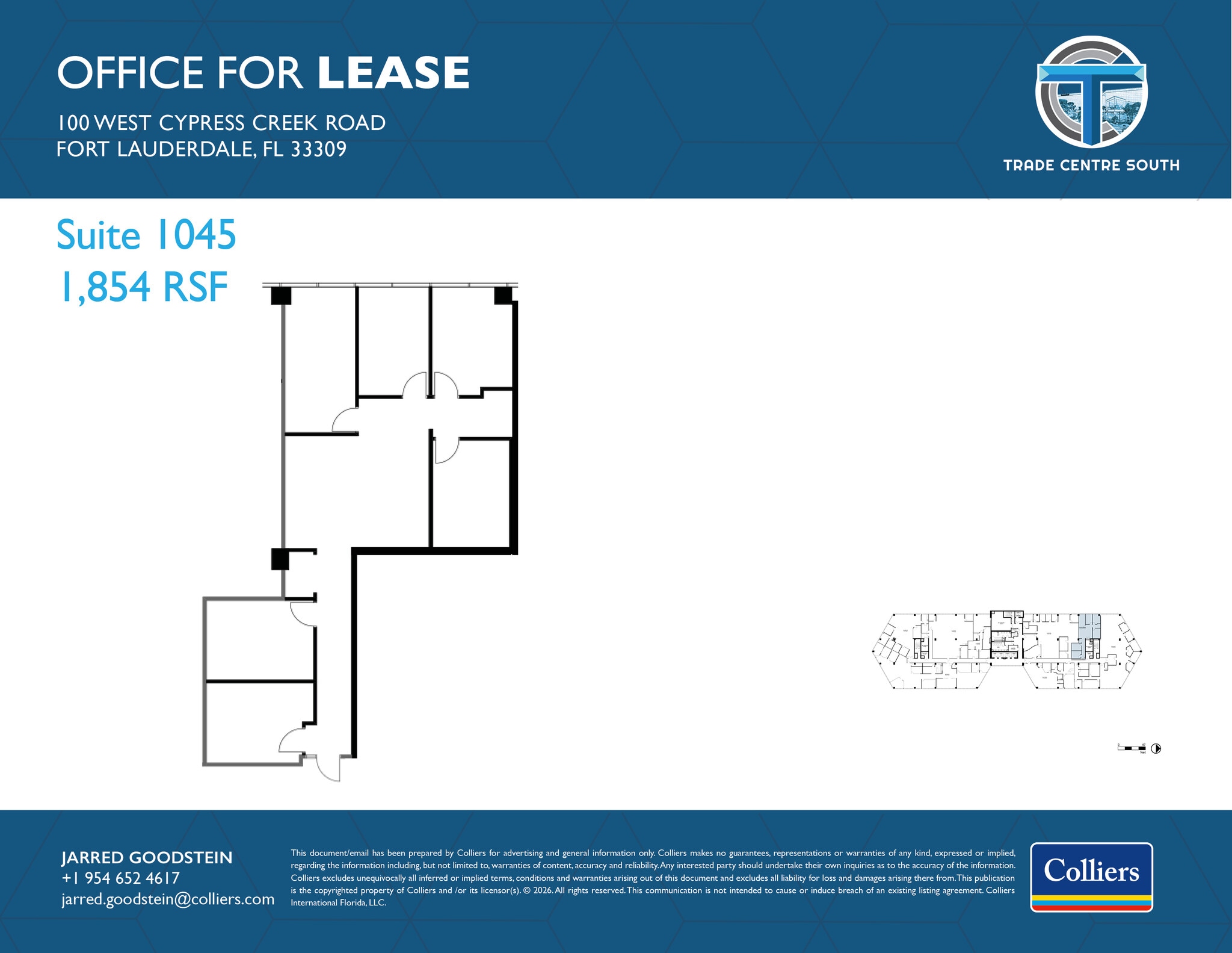 100 W Cypress Creek Rd, Fort Lauderdale, FL for lease Floor Plan- Image 1 of 1