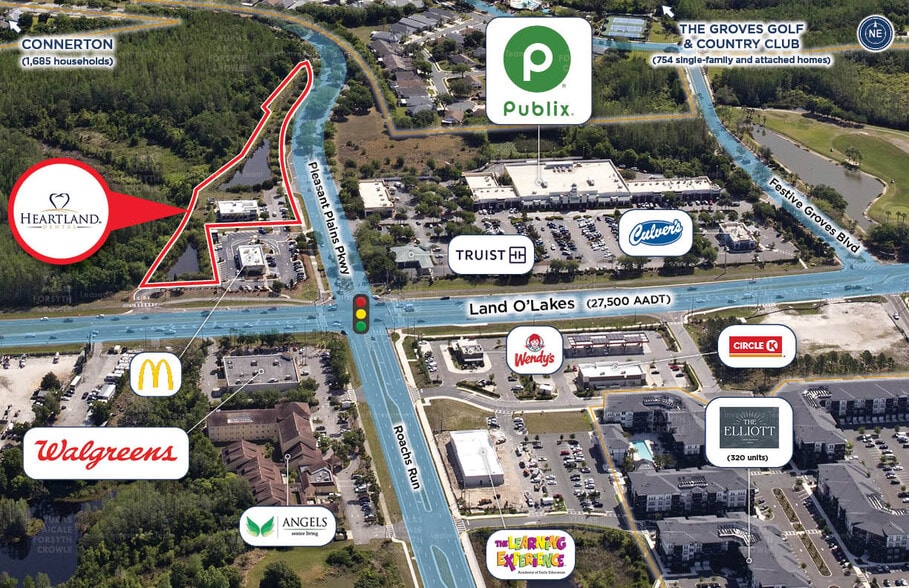 20301 Pleasant Plains Pky, Land O' Lakes, FL à vendre - Aérien - Image 2 de 7