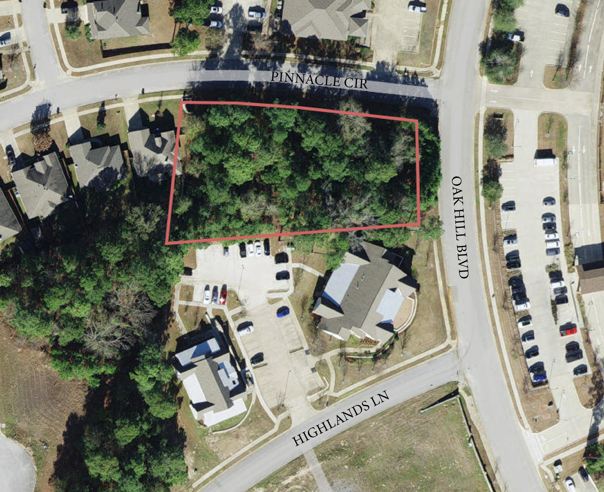 6821 Oak Hill, Tyler, TX for sale Aerial- Image 1 of 2