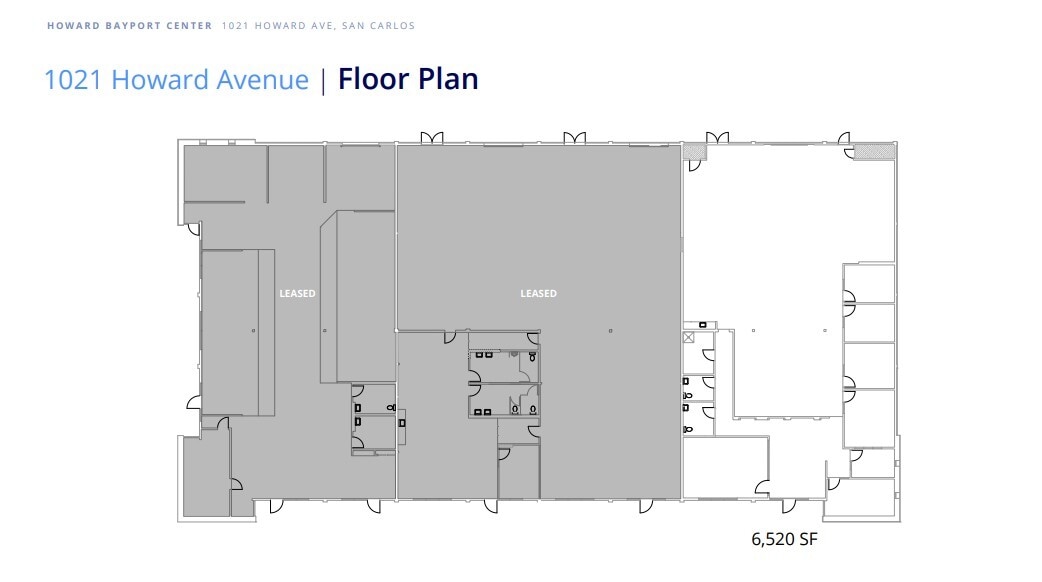 1021-1045 Howard Ave, San Carlos, CA for lease Floor Plan- Image 1 of 1