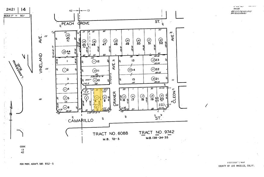 10935-10939 Camarillo St, North Hollywood, CA à vendre - Plan cadastral - Image 3 de 11