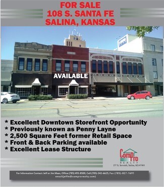 Plus de détails pour 108 S Santa Fe Ave, Salina, KS - Commerce de détail à louer