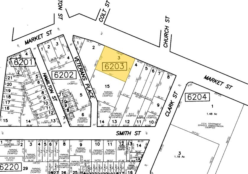 158-168 Market St, Paterson, NJ à louer - Plan cadastral - Image 3 de 3