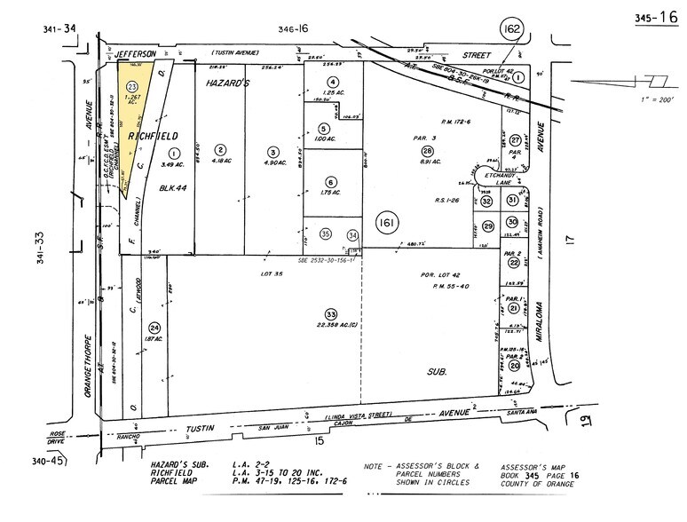 1515 North Jefferson, Anaheim, CA à louer - Plan cadastral - Image 2 de 3