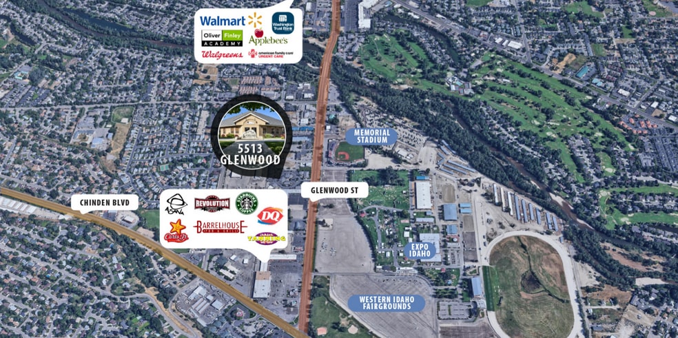 5513 N Glenwood St, Garden City, ID à vendre - Aérien - Image 2 de 4