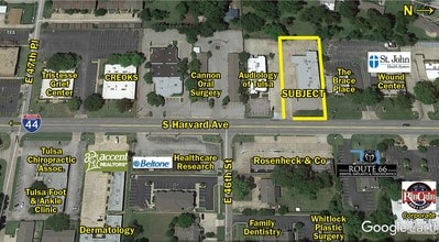 4554 S Harvard Ave, Tulsa, OK - Aérien  Vue de la carte