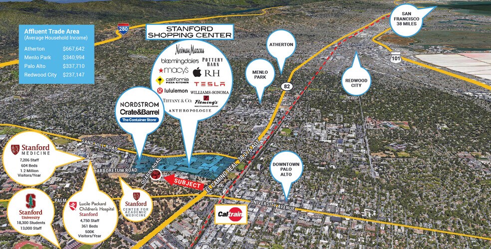 395 Quarry Rd, Palo Alto, CA à louer - Aérien - Image 3 de 9