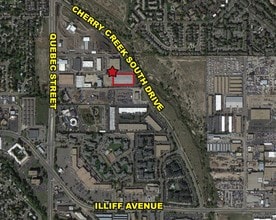 7700 Cherry Creek South Dr, Denver, CO - Aérien Vue de la carte